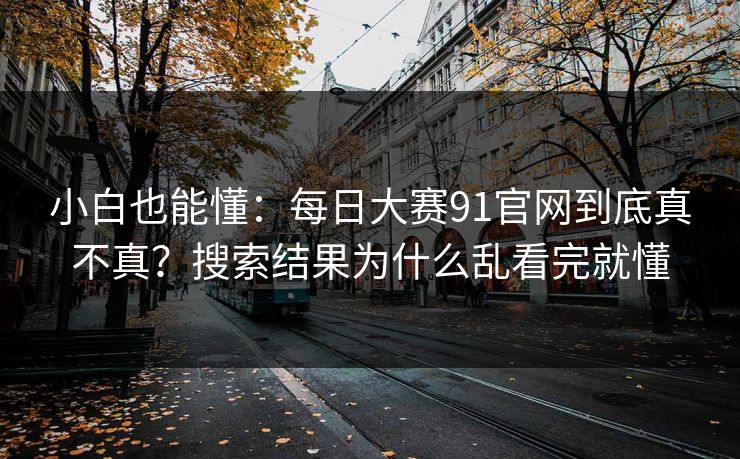 小白也能懂：每日大赛91官网到底真不真？搜索结果为什么乱看完就懂